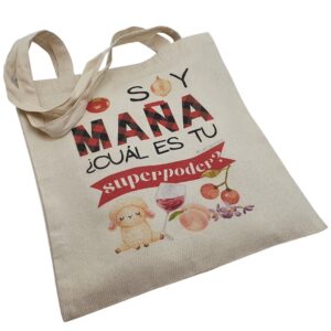 Tote Bag 'Superpoder alimentos' de algodón orgánico