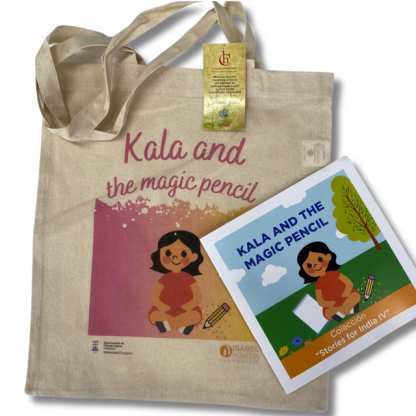 Pack cuento solidario 'Kala and the magic pencil' + tote bag - Imagen 3
