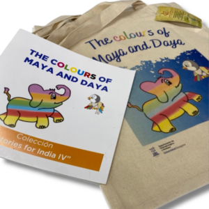 Pack cuento solidario 'The colours of Maya and Daya' + tote bag