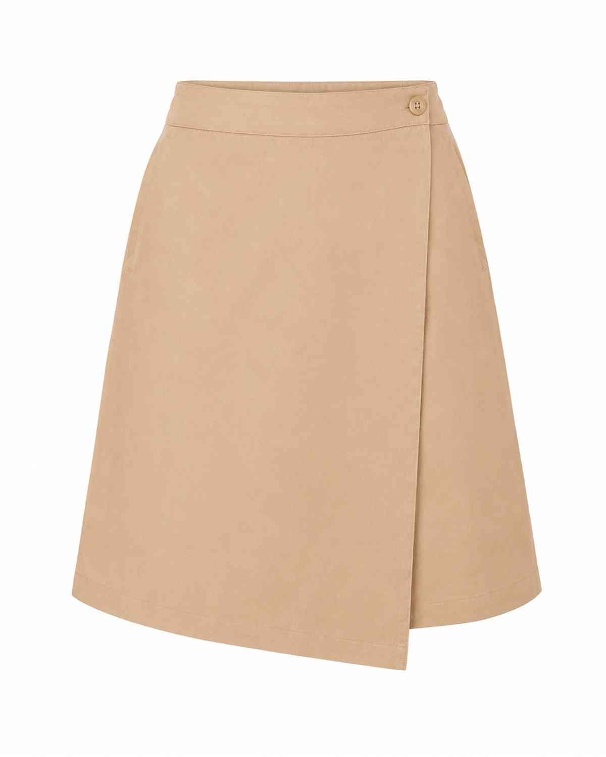 FALDA MIDI BEIGE LALITA ALGODÓN ORGÁNICO - Imagen 2