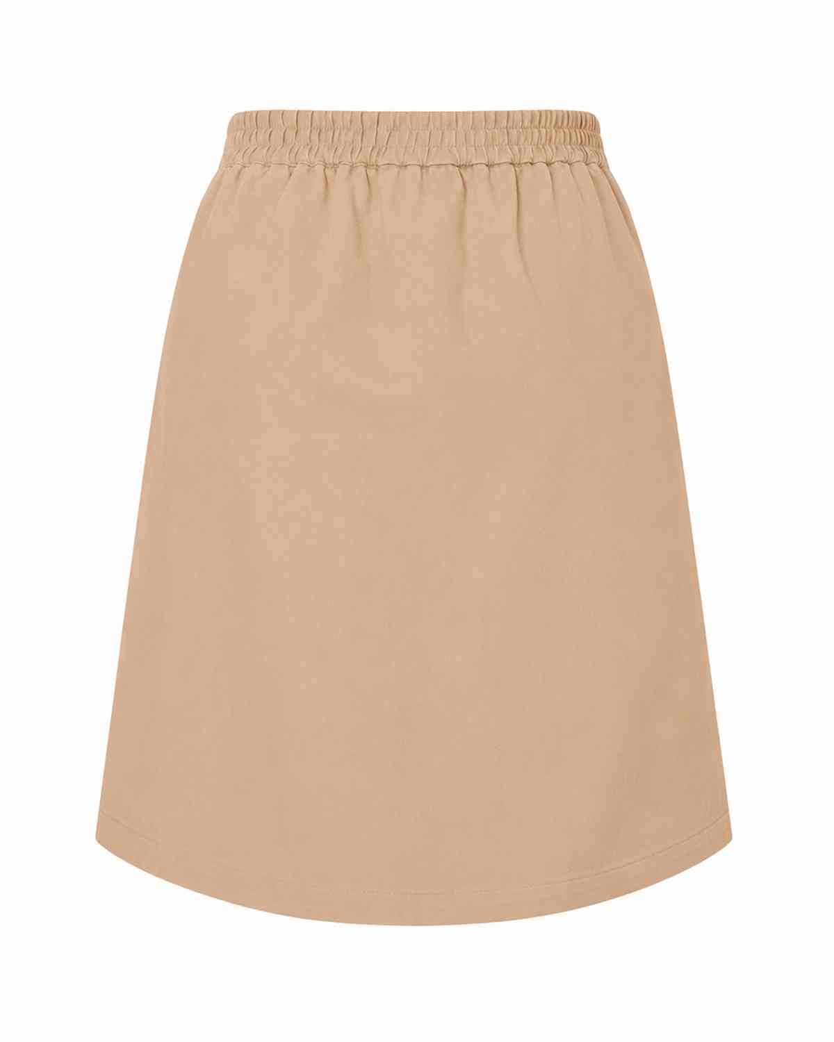 FALDA MIDI BEIGE LALITA ALGODÓN ORGÁNICO - Imagen 3