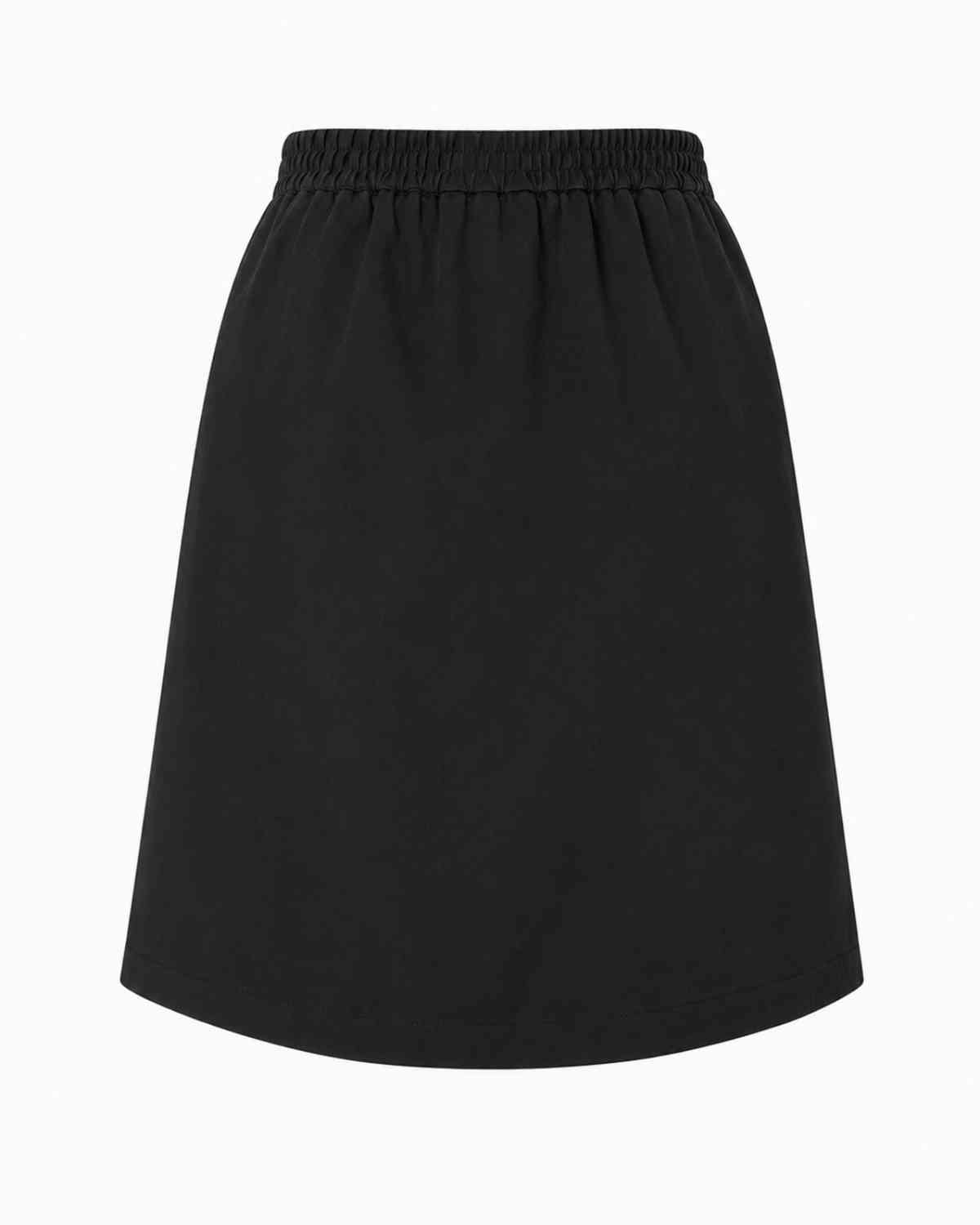 FALDA MIDI NEGRA LALITA ALGODÓN ORGÁNICO - Imagen 3