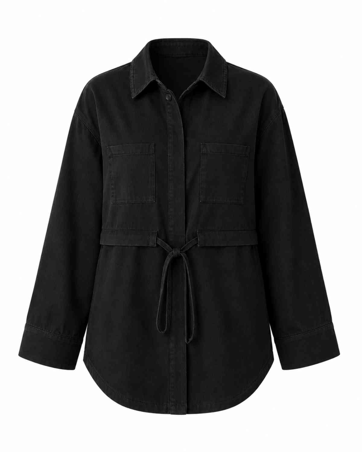 SOBRECAMISA AJUSTABLE NEGRA UMA ALGODÓN ORGÁNICO - Imagen 2